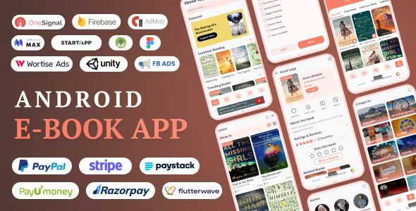Android EBook App Books App PDF ePub Online Book Reading Download Books