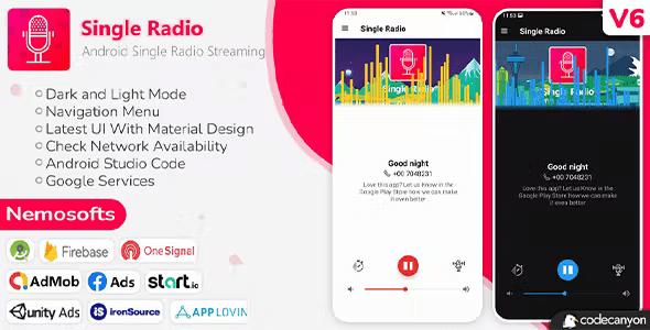 Android Radio Single Radio Streaming App