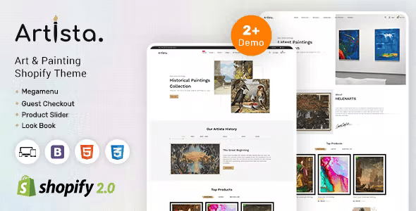 Artista Artist Painting Designers Agency Shopify 2.0