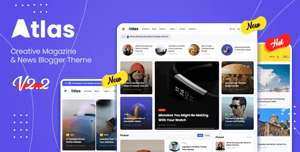 Atlas Creative Magazine News Blogger Theme