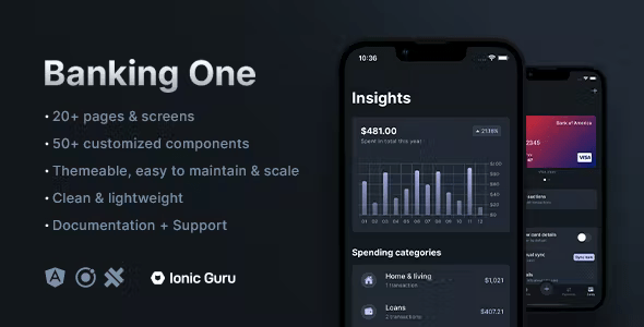 Banking One Mobile App Template Ionic 6 Capacitor 3