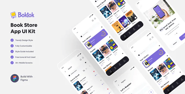 Boktok Book Store App Figma UI Template