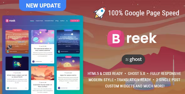 Breek A Masonry Theme for Ghost