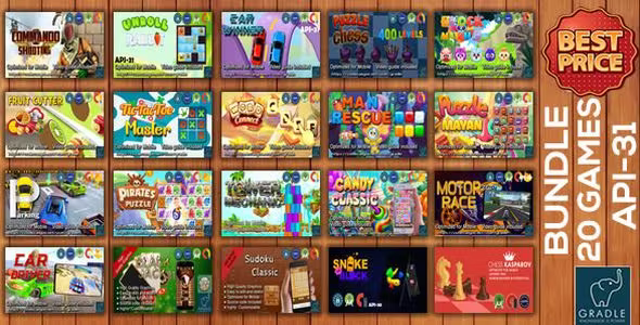 Bundle 20 Games Admob GDPR Android Studio