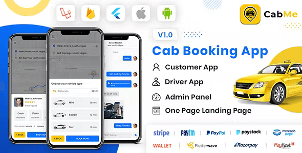 CabME Flutter Complete Taxi Booking Solution