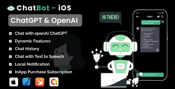 ChatBot AI ChatGPT iOS Full Applicaiton Swift ADMOB Subscription Plan