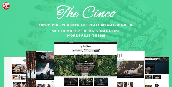 Cinco Multi Concept Elegant WordPress Blog Theme