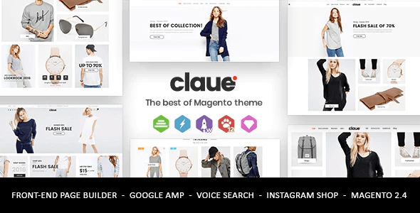 Claue Clean Minimal Magento 2 and 1 Theme