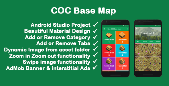 COC Base Map Admob Android Studio Project