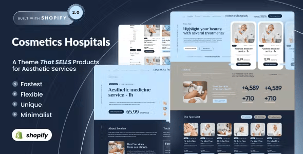 Cosmetics Hospitals Medical Health Clinic Shopify 2.0 Theme