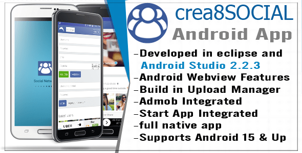 Crea8social Android Template App