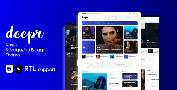 Deepr News Magazine Blogger Theme