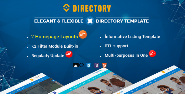 Directory Customizable Directory Joomla Template 1