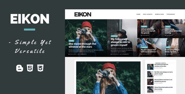 Eikon A Versatile Multipurpose Blogger Template