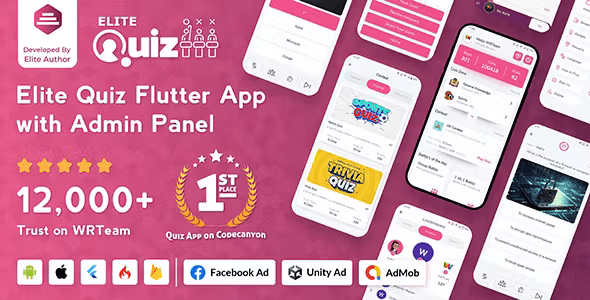 Elite Quiz Trivia Quiz Quiz Game Flutter Full App Admin Panel