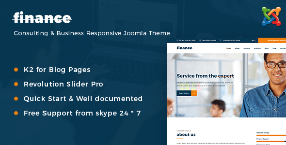 Finance Consulting Business Responsive Joomla Theme