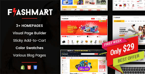 FlashMart Responsive Multipurpose Sections Shopify Theme