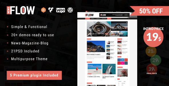 Flownews Magazine and Blog WordPress Theme