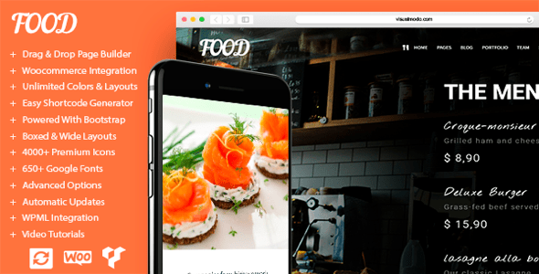 Food Multi Purpose Restaurant WordPress Theme 1