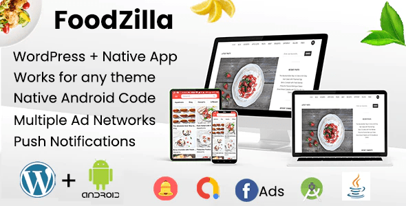 FoodZilla WordpressAndroid App Recipes App with Wordpress backend