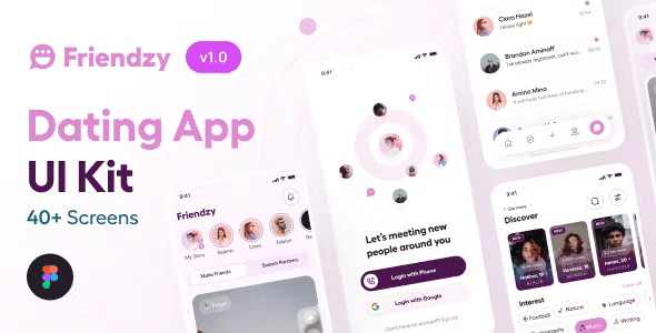 Friendzy Dating App UI Kit