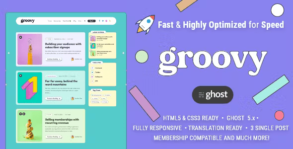 Groovy Modern Lightweight Blog for Ghost