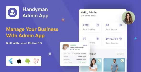 Handyman Admin App Add on