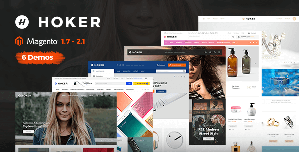 Hoker Responsive Magento 2 and Magento 1 Theme