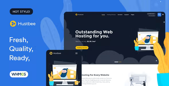 Hustbee Hosting HTML WHMCS Template