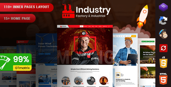 Industry Factory Industrial Template RTL Ready