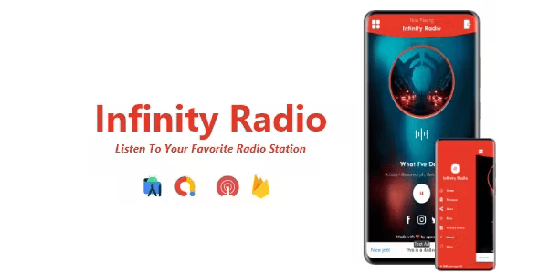 Infinity Radio Single Station Radio App ADMOB ONESIGNAL FIREBASE