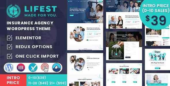 Lifest Insurance Agency WordPress Theme