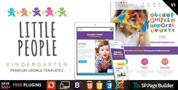 Little People Kindergarten Joomla Template for PreScool