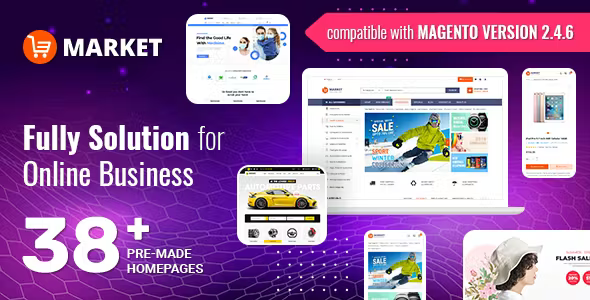 Market Premium and Optimized Magento Theme 38 Indexes