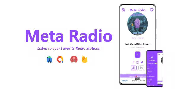 Meta Radio Two Station Radio App ADMOB FIREBASE ONESIGNAL