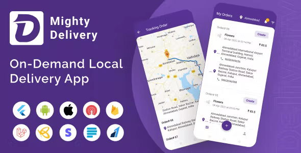 MightyDelivery On Demand Local Delivery System Flutter App