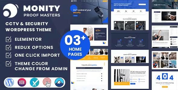 Monity CCTV Security WordPress Theme