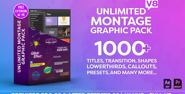 Montage Graphic Pack Titles Transitions Lower Thirds and more