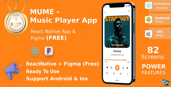 Music Player App ReactNative Figma FREE Life Time Update Mume