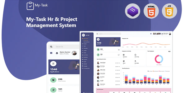 Mytask Hr Project Management Admin Template