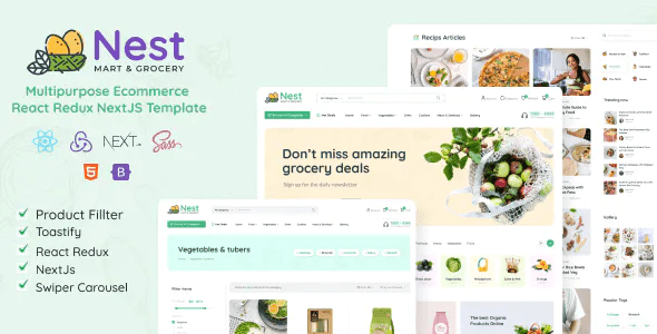 Nest React Redux NextJS Multipurpose Ecommerce Template