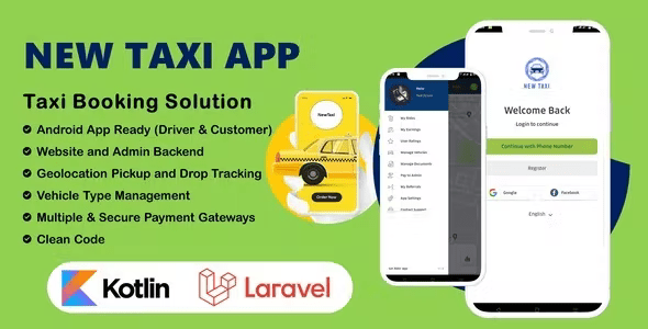 NewTaxi App Online Taxi Booking App With Admin Panel DriverUser Panel Multi Payment Gateways