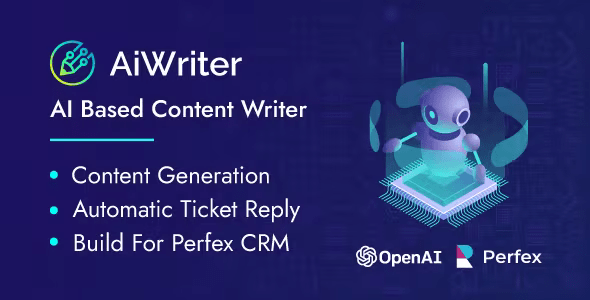 Perfex AiWriter AI Writer Content Generator And Automatic Ticket Replay Module