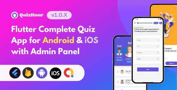 Quizhour Flutter Quiz App for Android iOS with Admin Panel