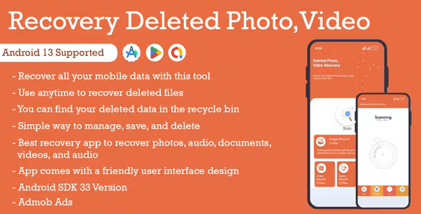 Recovery Deleted PhotoVideos Restore All Deleted Files Deleted Data Recovery Tool App