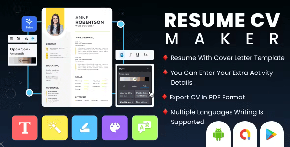 Resume CV Maker Resume Builder Professional CV Template Maker CV Creator