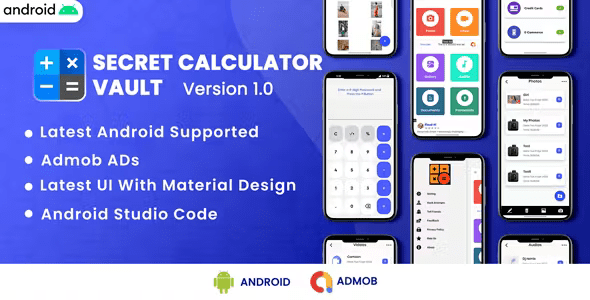 Secret Calculator Vault Hide Photo Lock Videos Android Code Admob Ads V4.1