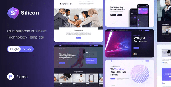 Silicon Multipurpose Business Technology Figma Template