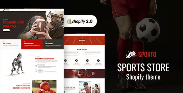 Sporto Sports Clothing Fitness Equipment Shopify Theme