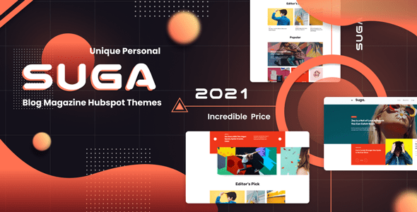 Suga Blog and Magazine Hubspot Theme